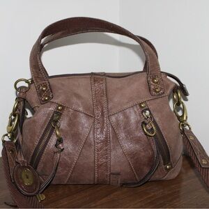 Fossil Leather Satchel Handbag - Women's Bag